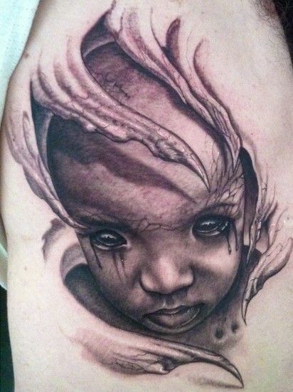Tattoos - Bio-Organic tattoos - Dark baby 
